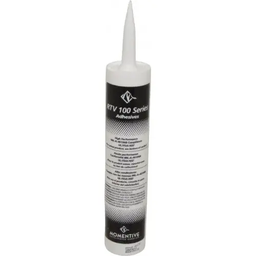 Joint Sealant: 10.1 oz Tube, White, RTV Silicone
