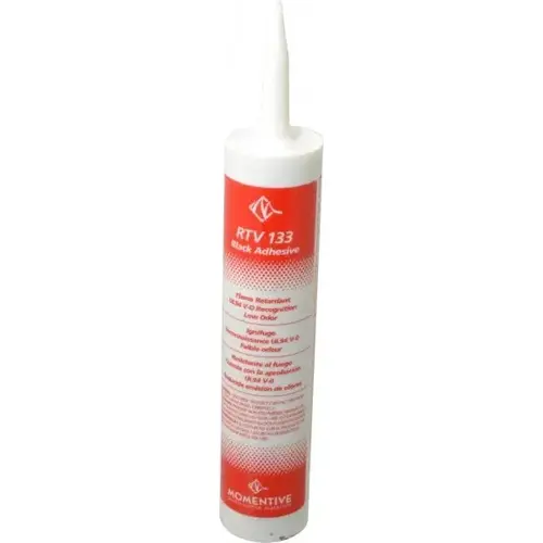 Joint Sealant: 10.1 oz Cartridge, Black, RTV Silicone