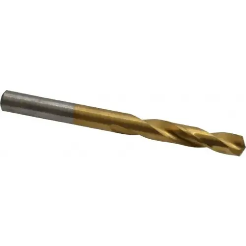 Screw Machine Length Drill Bit: 0.213" Dia, 135 degree, High Speed Steel Coated