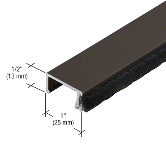 CRL-U.S. Aluminum DS03722 Applied Door Stop - 21'-2", Dark Bronze/Black Anodized Class 1 - 254" Stock Length