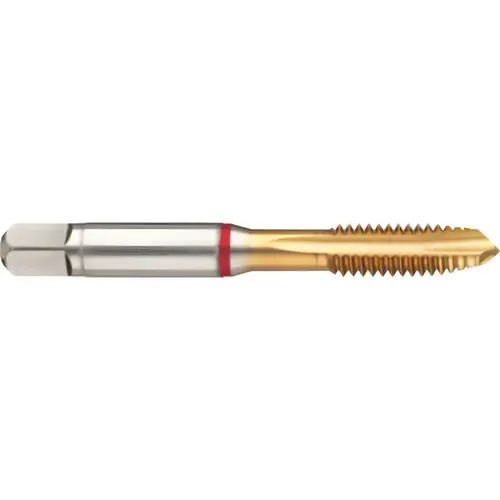 Spiral Point Tap: 1-8 UNC, 4 Flutes, Plug Chamfer, 2B Class of Fit, High-Speed Steel-E-PM, TiN Coated Spiral Point Tap: 1-8 UNC, 4 Flutes, Plug Chamfer, 2B Class of Fit, High-Speed Steel-E-PM, TiN Coated