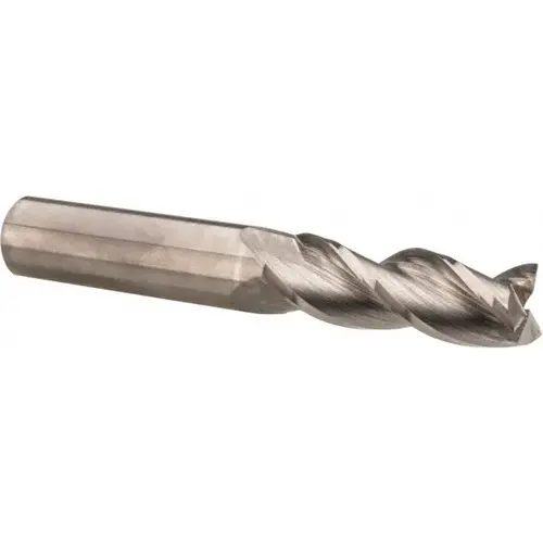 Square End Mill: 3/4" Dia, 2" LOC, 3 Flute, Solid Carbide Bright/Uncoated