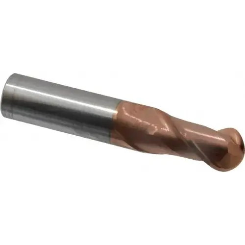 Ball End Mill: 0.6875" Dia, 1.5" LOC, 2 Flute, Solid Carbide TiCN Ball End Mill: 0.6875" Dia, 1.5" LOC, 2 Flute, Solid Carbide TiCN
