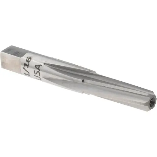 Taper Pipe Reamers; Pipe Size (Inch): 1/16; Pipe Size (Decimal Inch): 0.0675; Small End Diameter (Decimal Inch): 0.2320; Reamer Diameter (Decimal Inch): 0.2750; Flute Length (Inch): 3/4; Overall Length (Decimal Inch): 2-1/8; Overall Length (Inch): 2-1/8; Taper Pipe Reamers; Pipe Size (Inch): 1/16; Pipe Size (Decimal Inch): 0.0675; Small End Diameter (Decimal Inch): 0.2320; Reamer Diameter (Decimal Inch): 0.2750; Flute Length (Inch): 3/4; Overall Length (Decimal Inch): 2-1/8; Overall Length (Inch): 2-1/8;