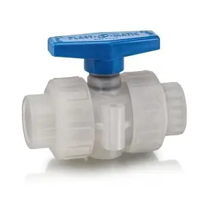 Plast-O-Mat MBV150VT-PV True Union Manual Ball Valve: 1-1/2" Pipe, Full Port