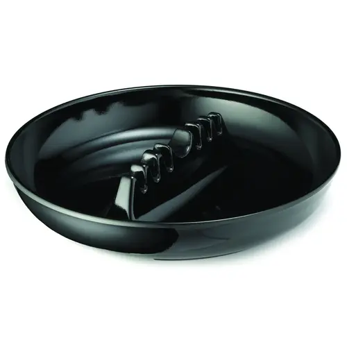 Tablecraft 7 Inch X 1.5 Inch Round Black Ashtray, 12 Each