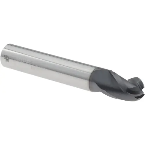 Ball End Mill: 5/16" Dia, 7/16" LOC, 3 Flute, Solid Carbide AlTiN Ball End Mill: 5/16" Dia, 7/16" LOC, 3 Flute, Solid Carbide AlTiN