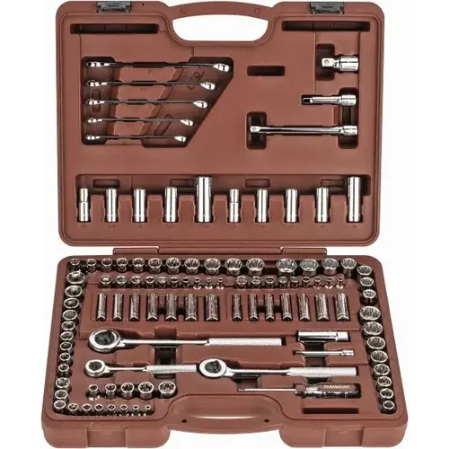 Deep Standard Socket Set: 107 Pc, 1/2";1/4";3/8" Drive, 5/32 to 1/2" Socket Deep Standard Socket Set: 107 Pc, 1/2";1/4";3/8" Drive, 5/32 to 1/2" Socket