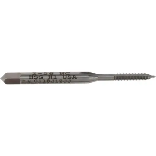 Spiral Point Tap: #2-56, UNC, 2 Flutes, Plug, 2B, High Speed Steel, Bright Finish Spiral Point Tap: #2-56, UNC, 2 Flutes, Plug, 2B, High Speed Steel, Bright Finish