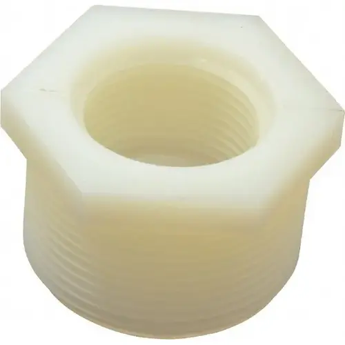 1-1/2 x 1" Nylon Plastic Pipe Reducer Bushing 1-1/2 x 1" Nylon Plastic Pipe Reducer Bushing