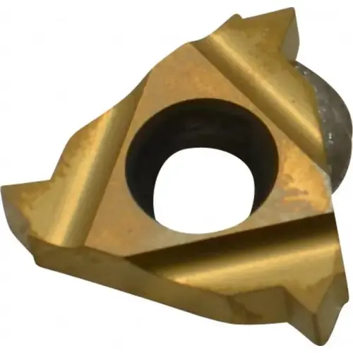Laydown Threading Insert: 16ER11.5NPTP25C/GOLD, Solid Carbide Coated