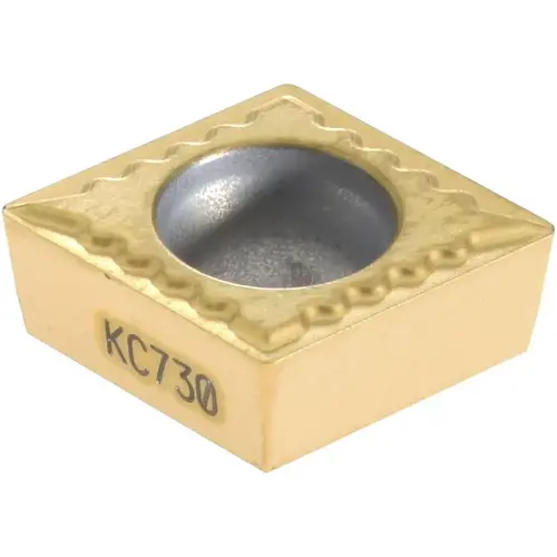 Turning Insert: CCMT32.51UF KC730, Solid Carbide TiN Turning Insert: CCMT32.51UF KC730, Solid Carbide TiN