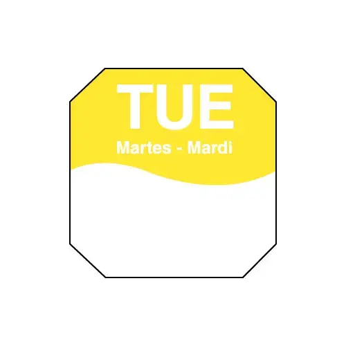 1x1 MM 1000 Oct DOW (12 roll Case) 1 inch x 1 inch octagon MoveMark-Removable Adhesive 1000 count - Day of the WeekLabel (12 Rolls per Case)