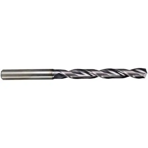 Taper Length Drill Bit: Series 2XDCL, 7.3 mm Dia, 142 degree Point, Solid Carbide TiN