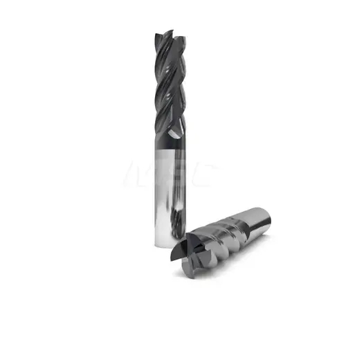 Square End Mill: 1/2" Dia, 1-1/2" LOC, 4 Flutes, Solid Carbide nACo Square End Mill: 1/2" Dia, 1-1/2" LOC, 4 Flutes, Solid Carbide nACo