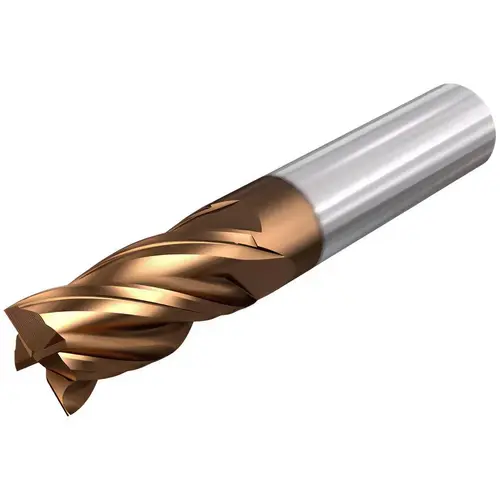 Corner Radius End Mill: 3/8" Dia, 2-1/2" LOC, 0.03" Radius, 4 Flutes, Solid Carbide AlTiCrSiN Corner Radius End Mill: 3/8" Dia, 2-1/2" LOC, 0.03" Radius, 4 Flutes, Solid Carbide AlTiCrSiN