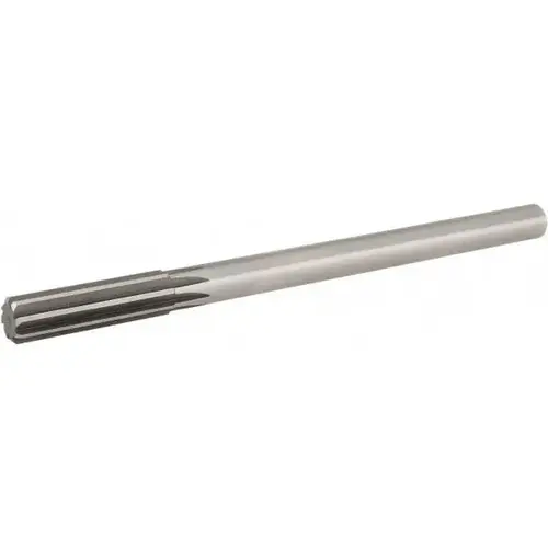 Chucking Reamer: 0.5890" Dia, 8" OAL, 2" Flute Length, Straight-Cylindrical Shank, HSS Bright/Uncoated