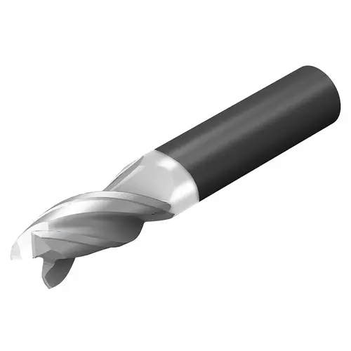 Corner Radius End Mill: 1" Dia, 3-1/4" LOC, 0.03" Radius, 3 Flutes, Solid Carbide Bright/Uncoated Corner Radius End Mill: 1" Dia, 3-1/4" LOC, 0.03" Radius, 3 Flutes, Solid Carbide Bright/Uncoated