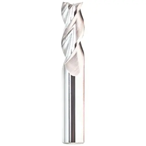 Corner Radius End Mill: 1/2" Dia, 1-1/4" LOC, 0.0150" Radius, 3 Flute, Solid Carbide Bright/Uncoated Corner Radius End Mill: 1/2" Dia, 1-1/4" LOC, 0.0150" Radius, 3 Flute, Solid Carbide Bright/Uncoated