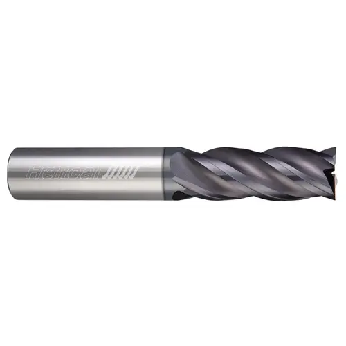 Square End Mill: 3/8" Dia, 7/8" LOC, 4 Flutes, Solid Carbide APLUS