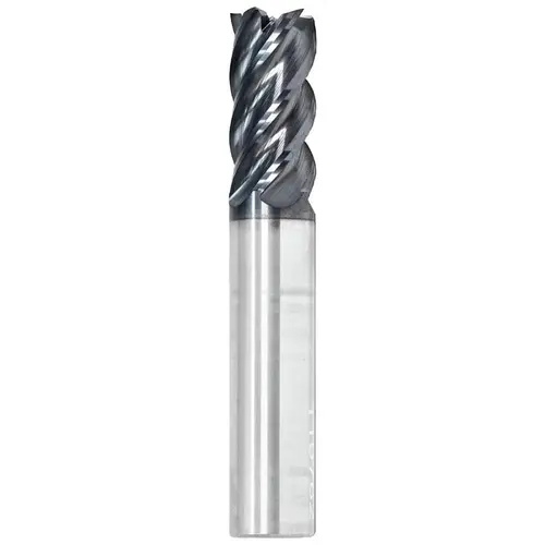 Corner Radius End Mill: 1/8" Dia, 1/4" LOC, 0.005" Radius, 5 Flutes, Solid Carbide FX1