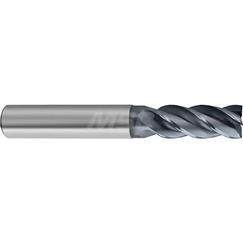 Square End Mill: 4 mm Dia, 13 mm LOC, 4 Flutes, Solid Carbide AlCrN Square End Mill: 4 mm Dia, 13 mm LOC, 4 Flutes, Solid Carbide AlCrN