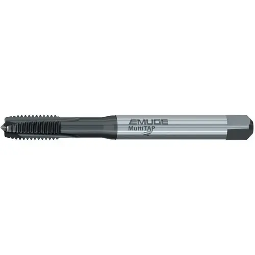 Spiral Point Tap: 5/16-18 UNC, 3 Flutes, Plug Chamfer, 2B Class of Fit, High-Speed Steel-E, NT2 Coated Spiral Point Tap: 5/16-18 UNC, 3 Flutes, Plug Chamfer, 2B Class of Fit, High-Speed Steel-E, NT2 Coated