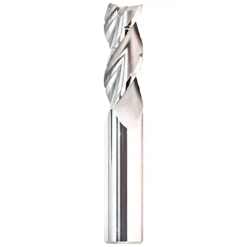 Corner Radius End Mill: 1/4" Dia, 3/4" LOC, 0.03" Radius, 3 Flutes, Solid Carbide Bright/Uncoated Corner Radius End Mill: 1/4" Dia, 3/4" LOC, 0.03" Radius, 3 Flutes, Solid Carbide Bright/Uncoated