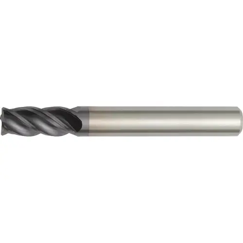 Square End Mill: 1" Dia, 4" LOC, 4 Flutes, Solid Carbide TiAlN-LW