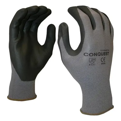 General Purpose Work Gloves: Medium, Nitrile Coated, Nylon & Spandex - pack of 12