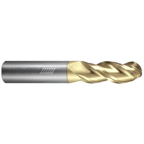 Ball End Mill: 0.5000" Dia, 1.6250" LOC, 3 Flute, Solid Carbide Zplus