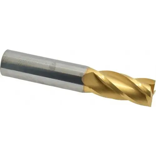 Square End Mill: 5/8 inch Dia, 1-1/4 inch LOC, 5/8 inch Shank Dia, 3-1/2 inch OAL, 4 Flutes, Solid Carbide