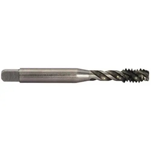 Spiral Flute Tap: 1/4-28 UNF, 3 Flutes, Modified Bottoming, Powdered Metal, Bright/Uncoated