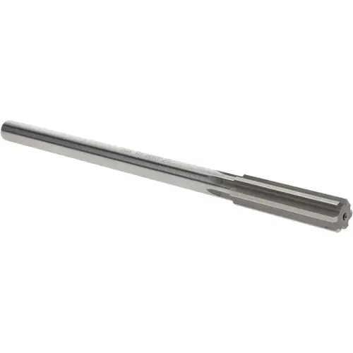 Chucking Reamer: 0.525" Dia, 8" OAL, 2" Flute Length, Straight Flute, Straight Shank, High Speed Steel Bright/Uncoated Chucking Reamer: 0.525" Dia, 8" OAL, 2" Flute Length, Straight Flute, Straight Shank, High Speed Steel Bright/Uncoated