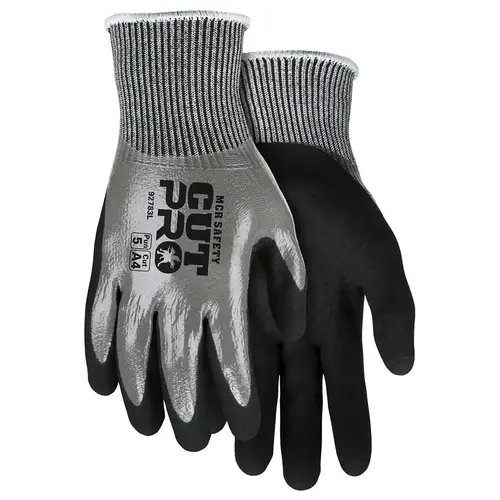 Cut, Puncture & Abrasive-Resistant Gloves: Size S, ANSI Cut A4, ANSI Puncture 5, Nitrile, HPPE
