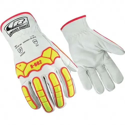 Series R662 Cut, Puncture & Abrasive-Resistant Gloves: 3X-Large, ANSI Cut N/A, Unlined Lined, Leather