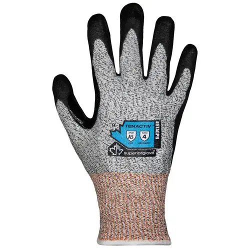 Cut & Puncture Resistant Gloves; Style: Knit ; Coating Material: Micropore Nitrile ; Coating Coverage: Palm & Fingers ; Glove Type: Cut, Puncture & Abrasion-Resistant ; ANSI/ISEA Cut Resistance Level: A5 ; Primary Material: Engineered Yarn Cut & Puncture Resistant Gloves; Style: Knit ; Coating Material: Micropore Nitrile ; Coating Coverage: Palm & Fingers ; Glove Type: Cut, Puncture & Abrasion-Resistant ; ANSI/ISEA Cut Resistance Level: A5 ; Primary Material: Engineered Yarn