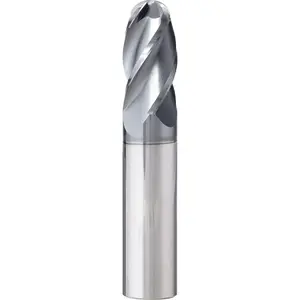 Supermill 5250984 Ball End Mill: 1/2" Dia, 2" LOC, 4 Flute, Solid Carbide AlCrN