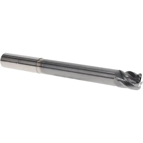 Corner Radius End Mill: 5/8" Dia, 3/4" LOC, 38 deg Helix, Corner Radius End, Centercutting Series HS AlCrTiN Corner Radius End Mill: 5/8" Dia, 3/4" LOC, 38 deg Helix, Corner Radius End, Centercutting Series HS AlCrTiN