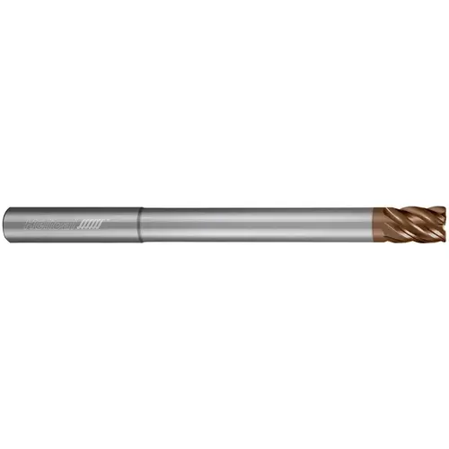 Corner Radius End Mill: 3/8" Dia, 1" LOC, 0.03" Radius, 6 Flutes, Solid Carbide Tplus Corner Radius End Mill: 3/8" Dia, 1" LOC, 0.03" Radius, 6 Flutes, Solid Carbide Tplus