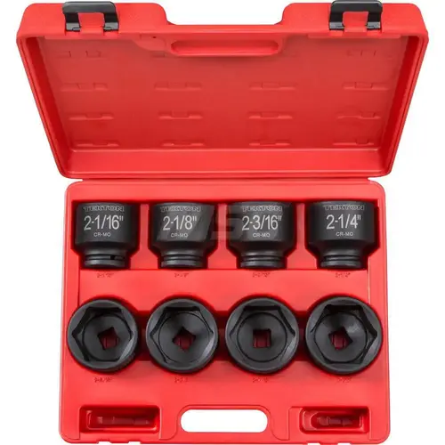 Socket Set: 8 Pc, 2-1/16 to 2-1/2" Socket