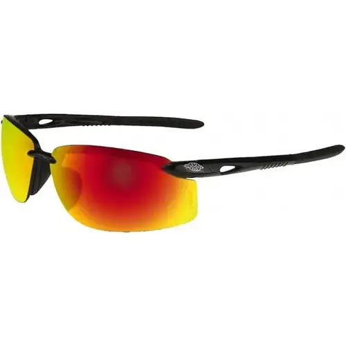 Safety Glass: Scratch-Resistant, Polycarbonate, Fire Mirror Lenses, Full-Framed, UV Protection