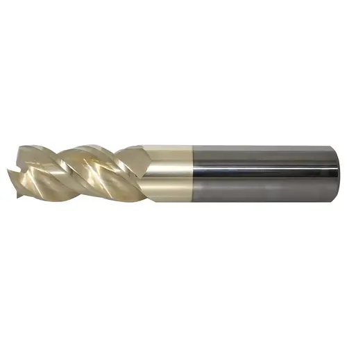 Square End Mill: 5/8" Dia, 3/4" LOC, 3 Flutes, Solid Carbide ZrN Square End Mill: 5/8" Dia, 3/4" LOC, 3 Flutes, Solid Carbide ZrN