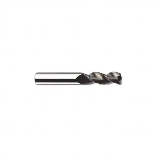 Corner Radius End Mill: 3/8" Dia, 1/2" LOC, 0.02" Radius, 3 Flutes, Solid Carbide