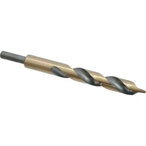 Reduced Shank Drill Bit: 7/16 inch Dia, 1/4 inch Shank Dia, 60 0, High Speed Steel Bright/Uncoated