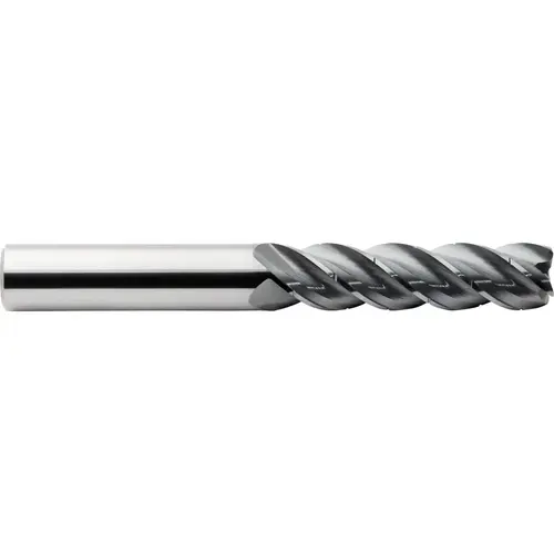 Square End Mill: 1/4" Dia, 1-3/4" LOC, 4 Flutes, Solid Carbide AlCrN Square End Mill: 1/4" Dia, 1-3/4" LOC, 4 Flutes, Solid Carbide AlCrN