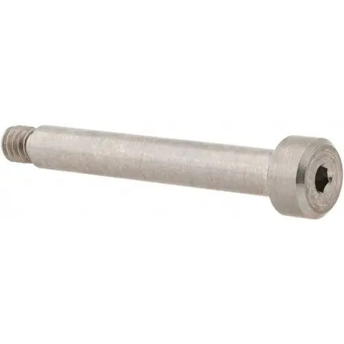 Shoulder Screw: 3/16" Shoulder Dia, 1-1/4" Shoulder Length, #8-32, 316 Stainless Steel, Hex Socket Shoulder Screw: 3/16" Shoulder Dia, 1-1/4" Shoulder Length, #8-32, 316 Stainless Steel, Hex Socket