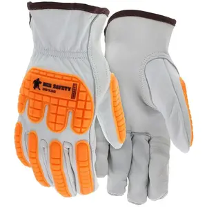 MCR Safety 36136M Gloves: Size M, Goatskin