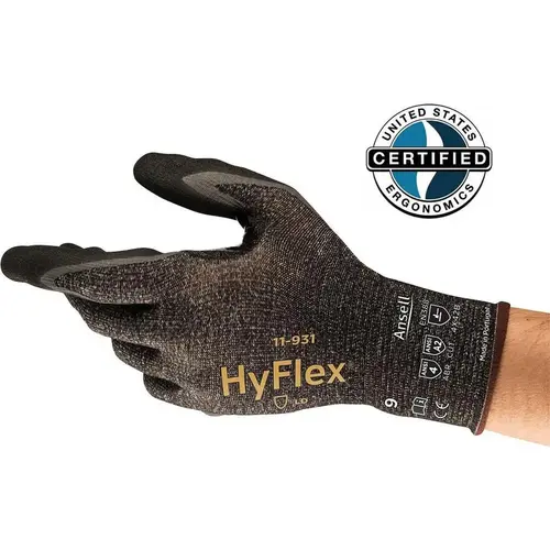 Cut-Resistant Gloves: Size X-Large, ANSI Cut A2, Foam Nitrile, Series 11-931 Cut-Resistant Gloves: Size X-Large, ANSI Cut A2, Foam Nitrile, Series 11-931