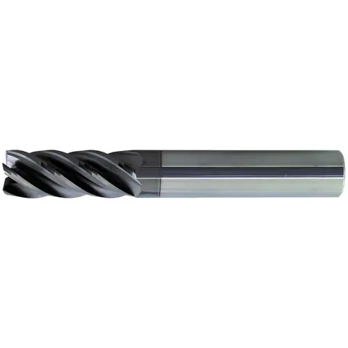 Corner Radius End Mill: 1/2" Dia, 1-1/4" LOC, 38 deg Helix, PROMAX PowerLayer, Corner Radius End, Centercutting Series US556